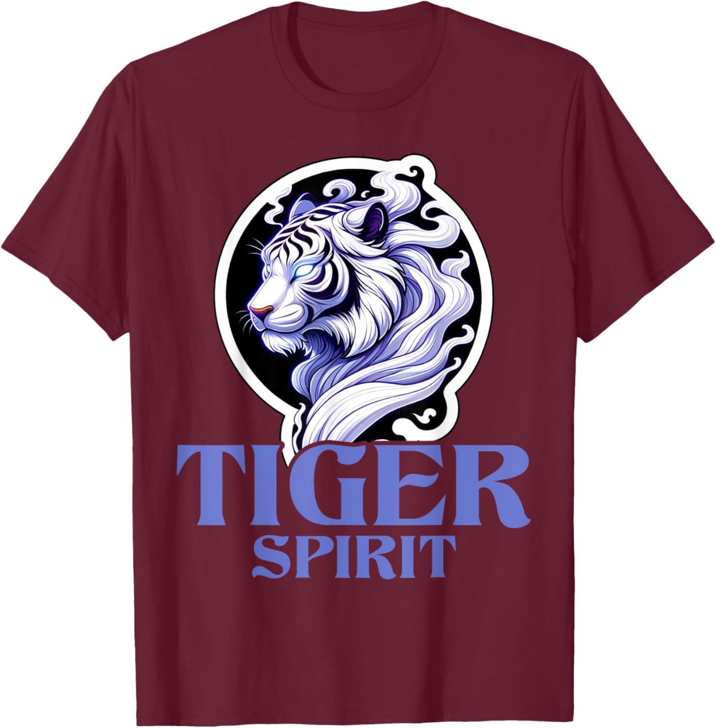 Tiger Spirit Tiger Wild Animal Lover Wildlife Nature Graphic T-Shirt - T-Shirt | Maroon