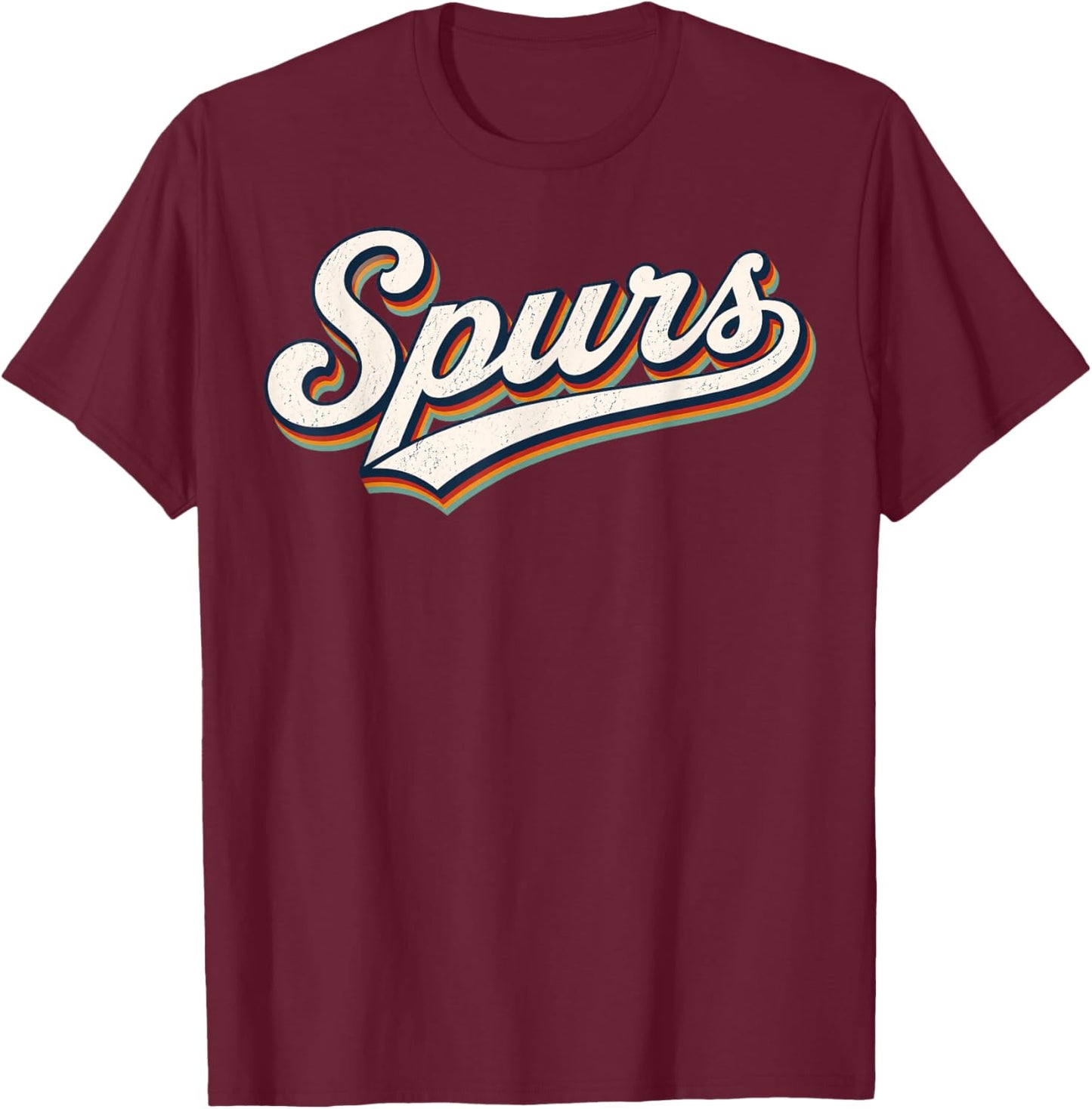 Vintage Spurs Retro Classic Gifts Women Kids T-Shirt - T-Shirt | Maroon