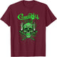 Cypress Hill Green Skull T-Shirt - T-Shirt | Maroon
