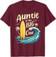 1st Birthday Surfer Aunt Auntie of The Big One Surfing T-Shirt - T-Shirt | Maroon