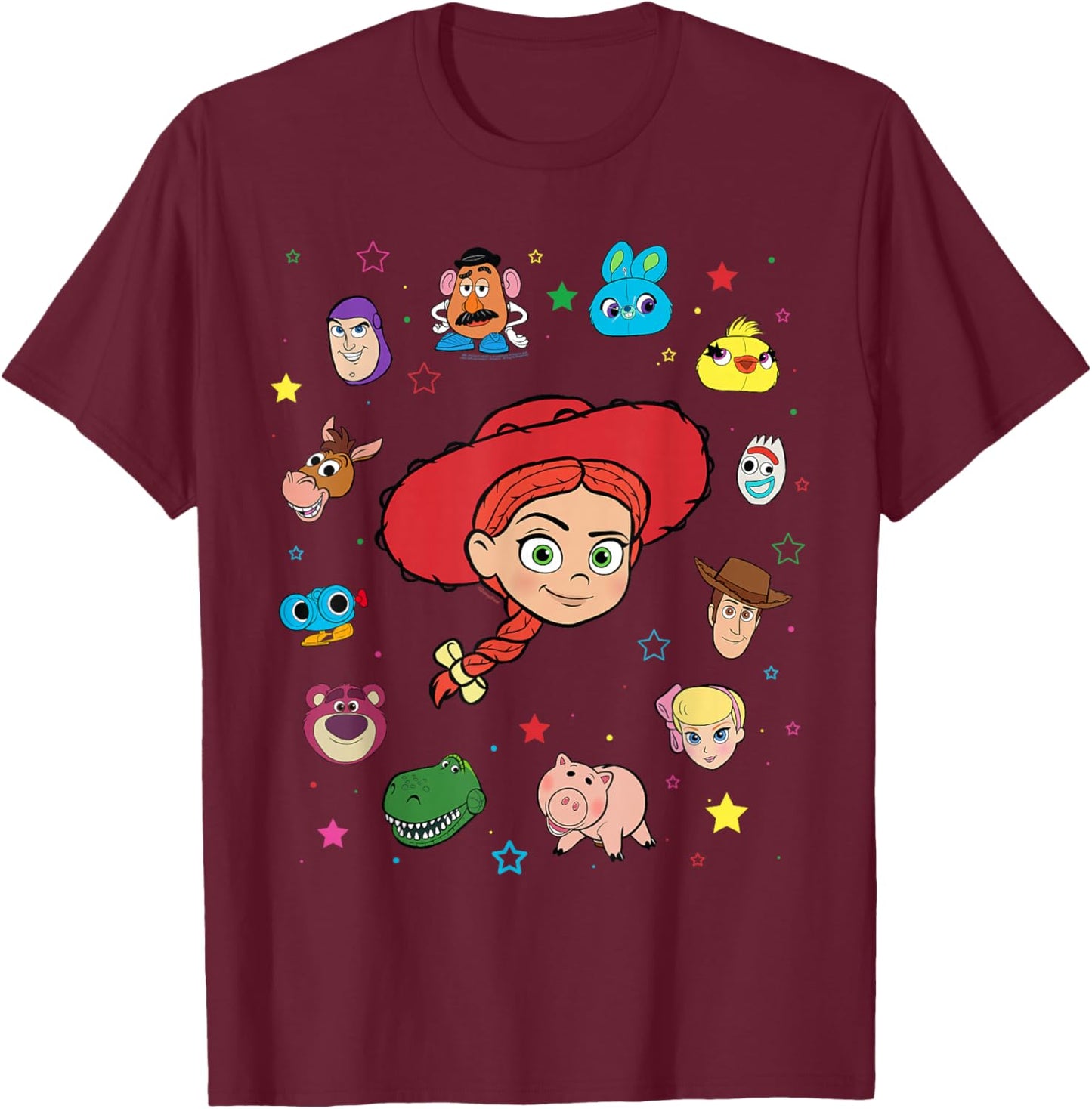 Disney and Pixar's Toy Story Jessie Big Face Collage T-Shirt - T-Shirt | Maroon