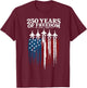 250th Anniversary USA 4th July Patriotic 250 Years American T-Shirt - T-Shirt | Maroon