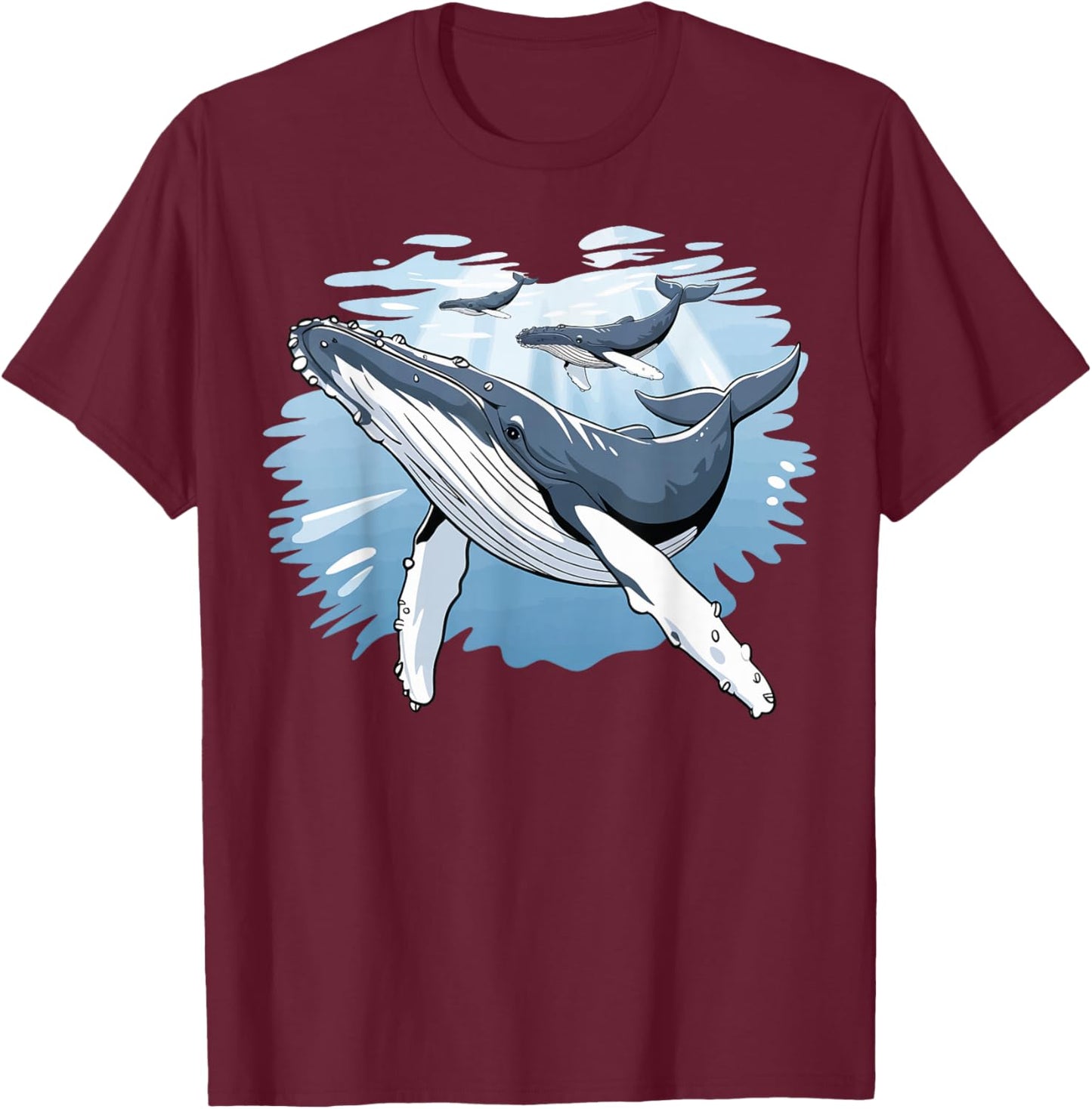 Humpback Whale T-Shirt - T-Shirt | Maroon