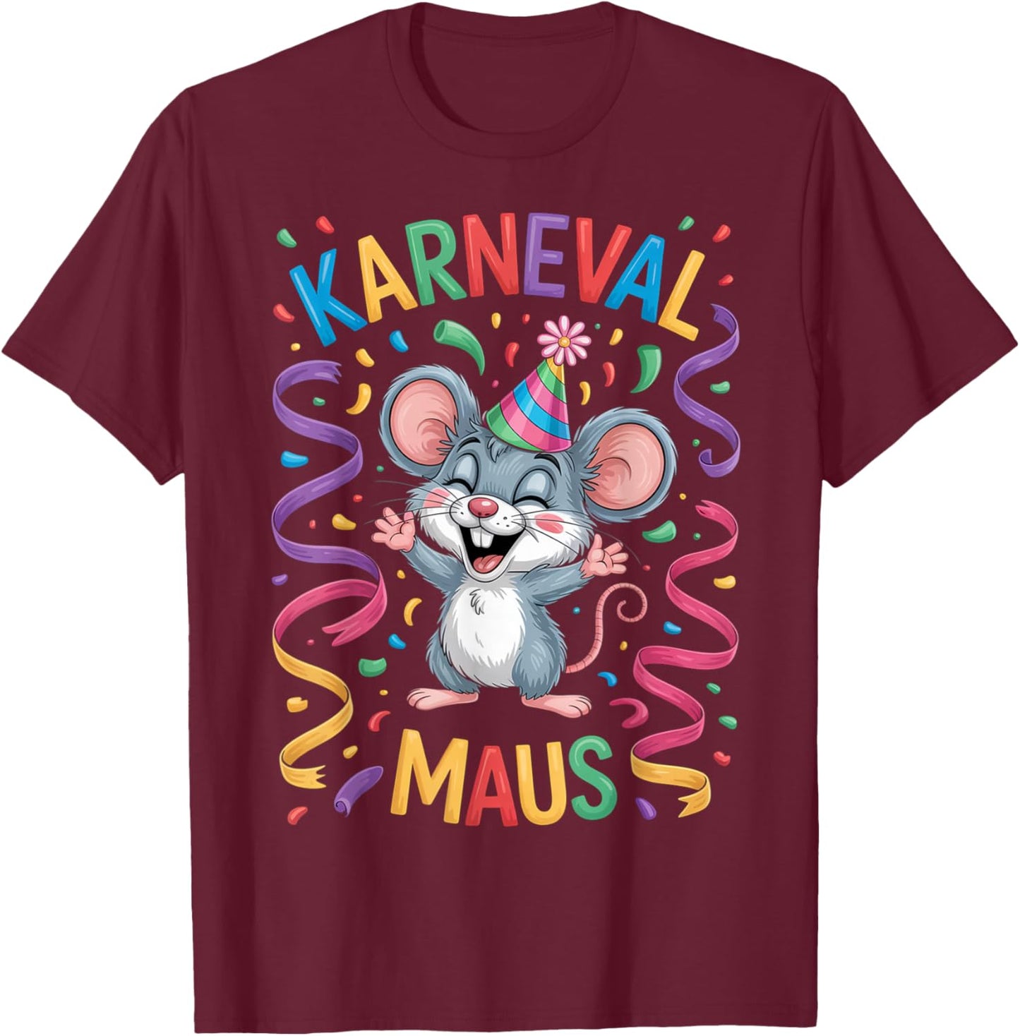 Carnival Mouse Carnival Cologne For Cologne Alaaf Carnival Mouse T-Shirt - T-Shirt | Maroon