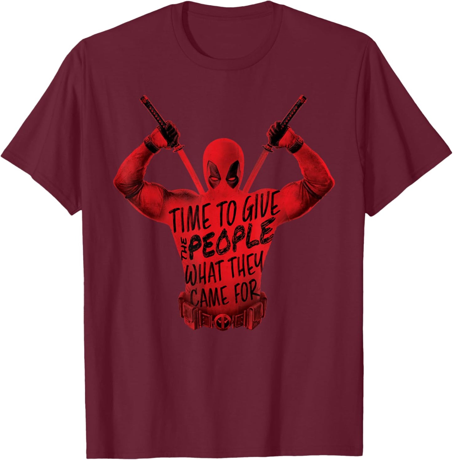 Marvel Studios Deadpool & Wolverine Give What They Came for T-Shirt - T-Shirt | Maroon