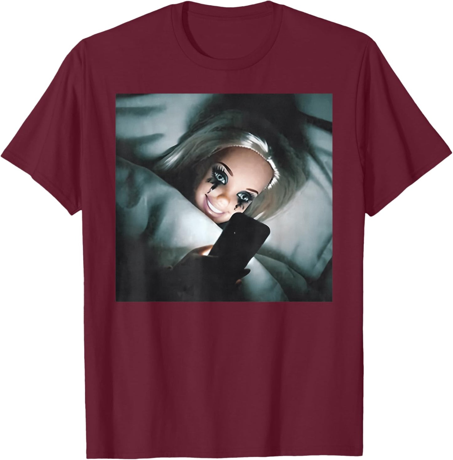 Disgusted Face Meme Doll Babe X Only Baby Love Date Fans T-Shirt - T-Shirt | Maroon