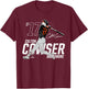 Dynamic Pose Colton Cowser Baltimore Baseball MLBPA T-Shirt - T-Shirt | Maroon