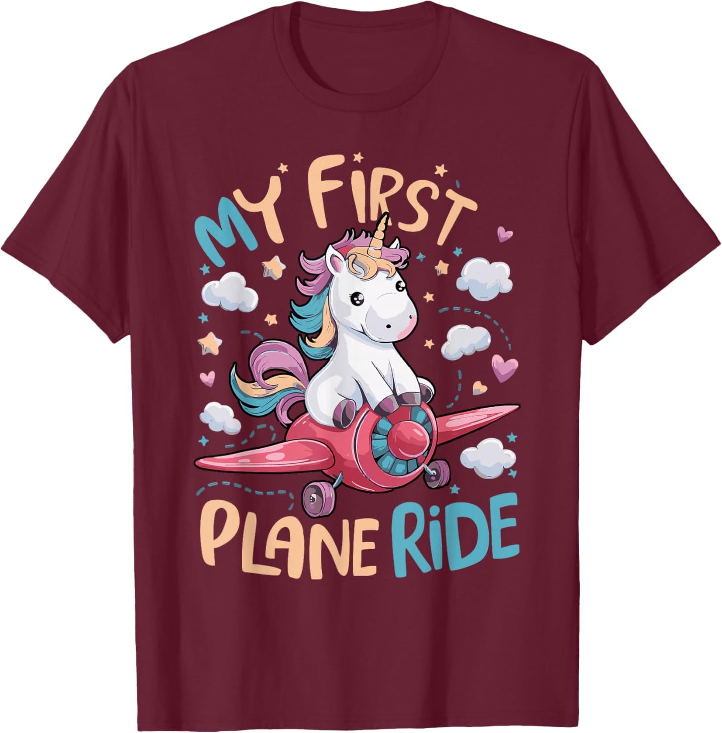 My First Plane Ride T-Shirt - T-Shirt | Maroon