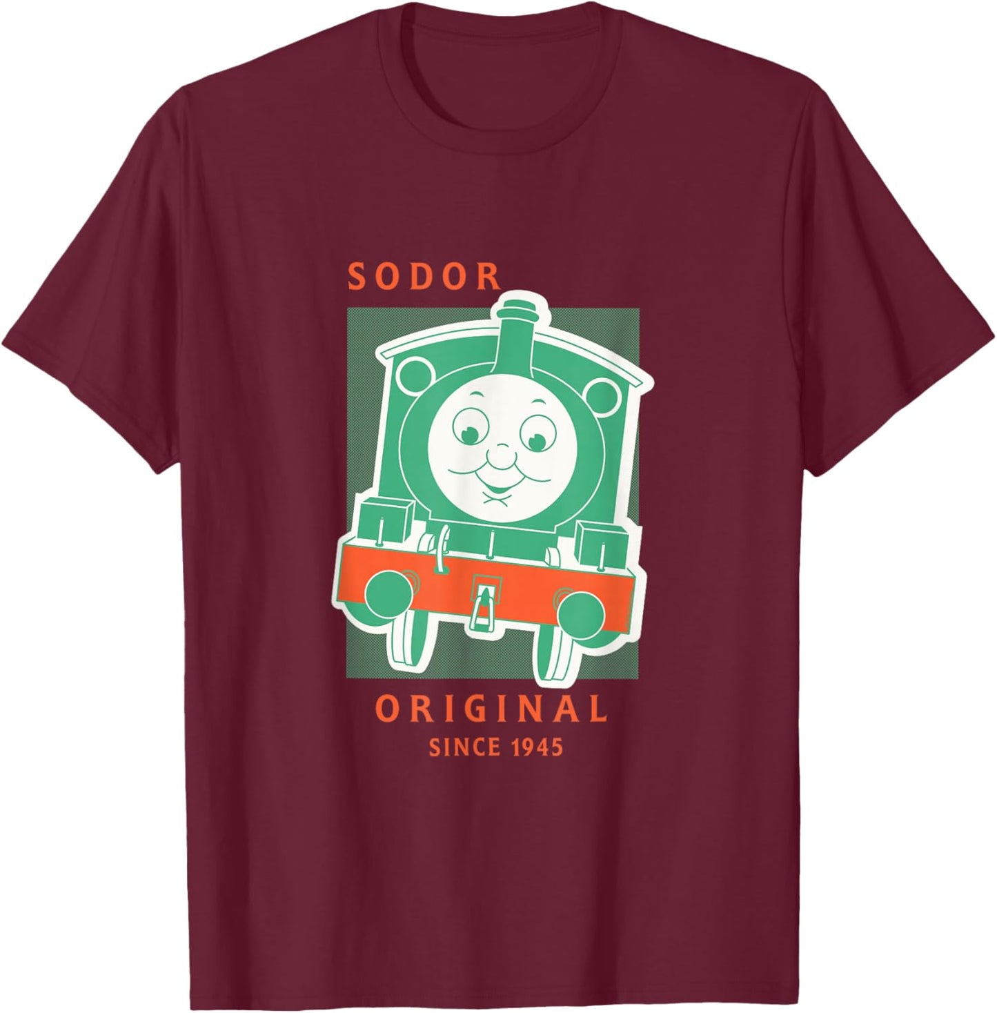 Thomas & Friends Sodor Original Since 1945 T-Shirt - T-Shirt | Maroon