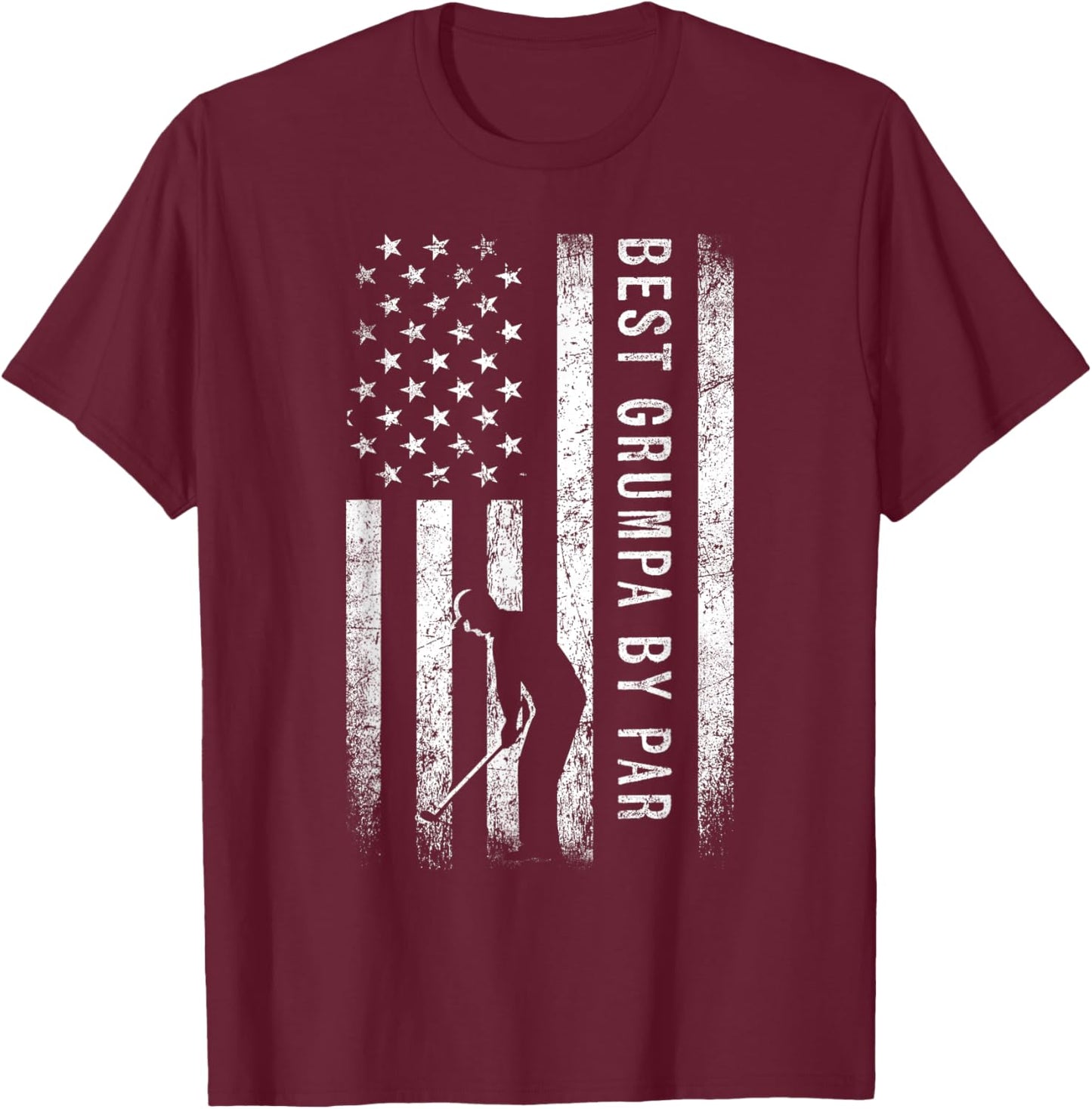 Best Grumpa By Par Golfing Gifts Grumpa Father's Day Golf T-Shirt - T-Shirt | Maroon
