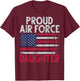 Proud Air Force Daughter Veteran's Day Granddaughter T-Shirt - T-Shirt | Maroon