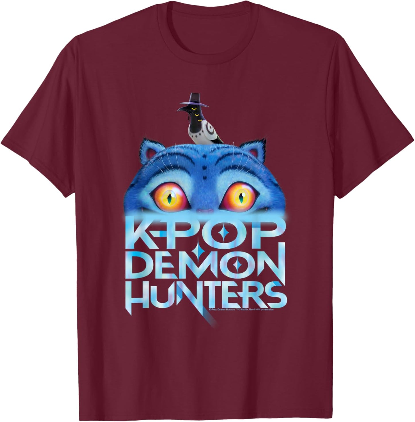 KPop Demon Hunters Derpy Sinking Officially Licensed T-Shirt - T-Shirt | Maroon