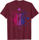 Celestial Bisexual Crystals with Cosmic Pride Energy T-Shirt - T-Shirt | Maroon