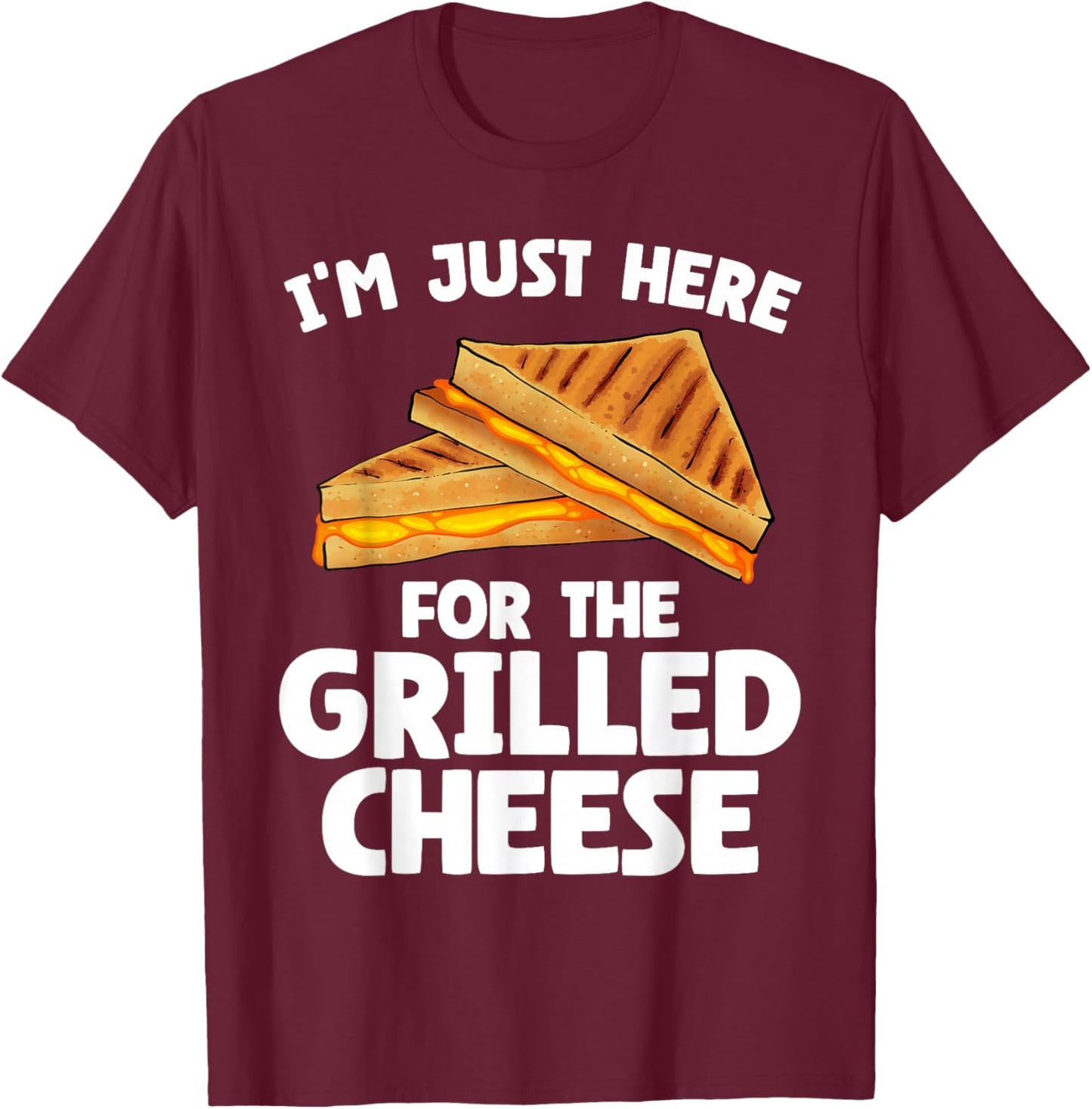 Funny Grilled Cheese Art Women Grilled Cheese Lover T-Shirt - T-Shirt | Maroon