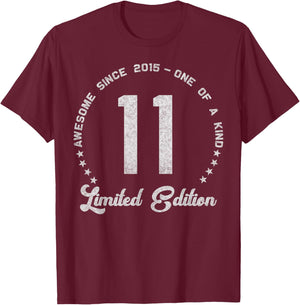 11 Year Old Gifts Vintage 2015 Limited Edition 11th Birthday T-Shirt - T-Shirt | Maroon