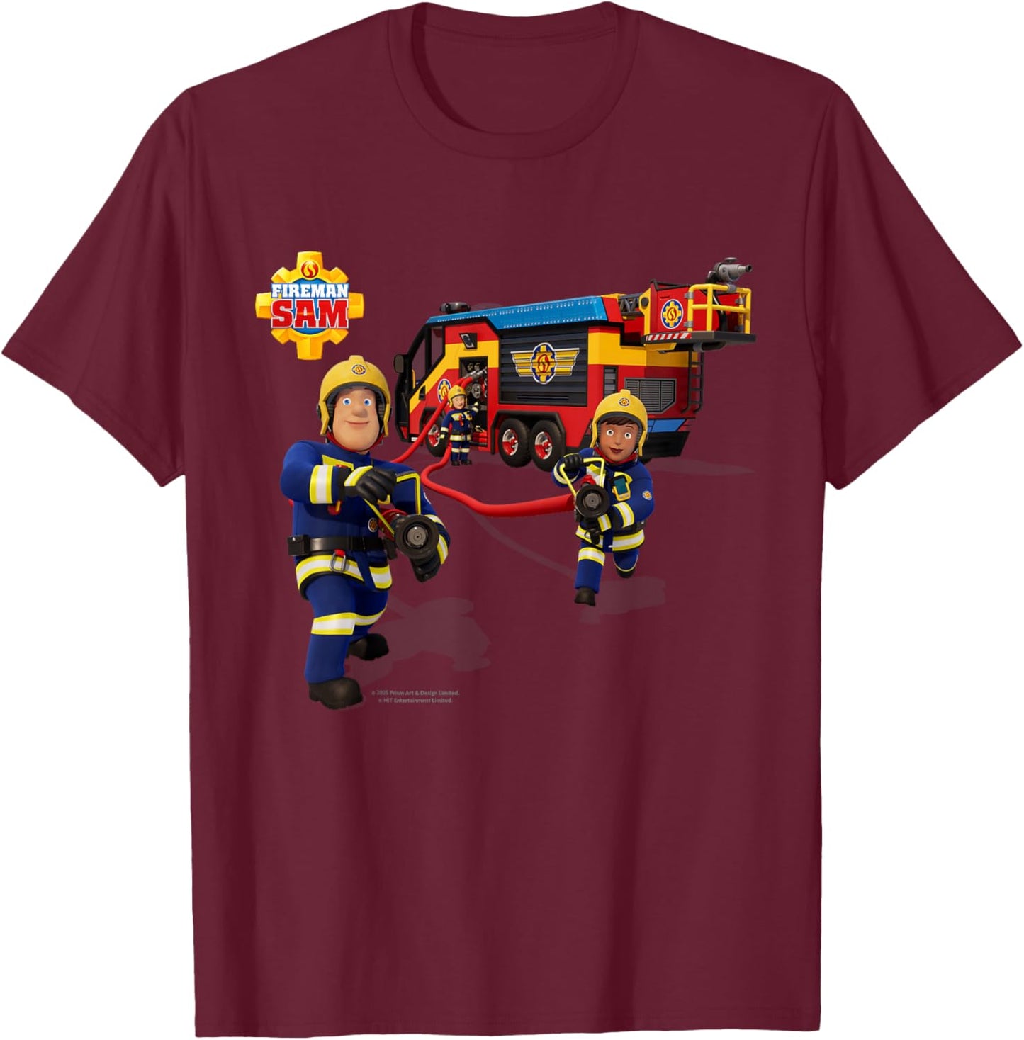 Feuerwehrmann Sam - Fire Extinguishers T-Shirt - T-Shirt | Maroon