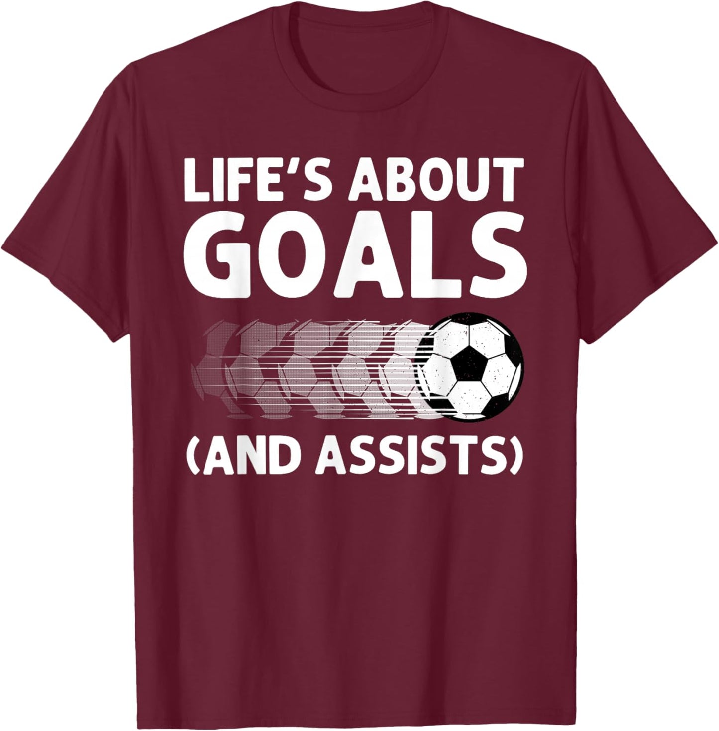 Funny Soccer Art For Boys Girls Men Women Gag Soccer Player T-Shirt - T-Shirt | Maroon