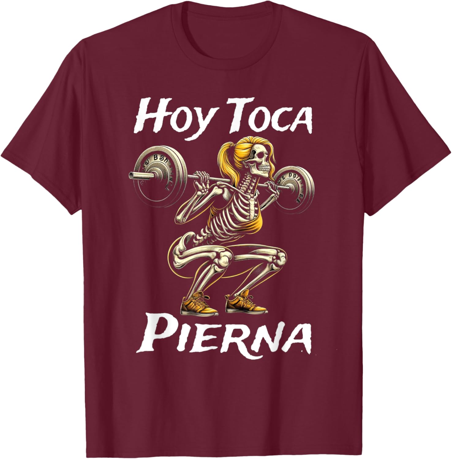 Calacas Chidas Gym | Mexican Sayings Funny Sarcasm Slang T-Shirt - T-Shirt | Maroon