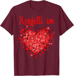Confetti in Heart Fancy Dress Carnival Confetti Costume Outfit T-Shirt - T-Shirt | Maroon