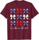 Cuban Girl Coquette Bows Hispanic Heritage Month Cuba Flag T-Shirt - T-Shirt | Maroon