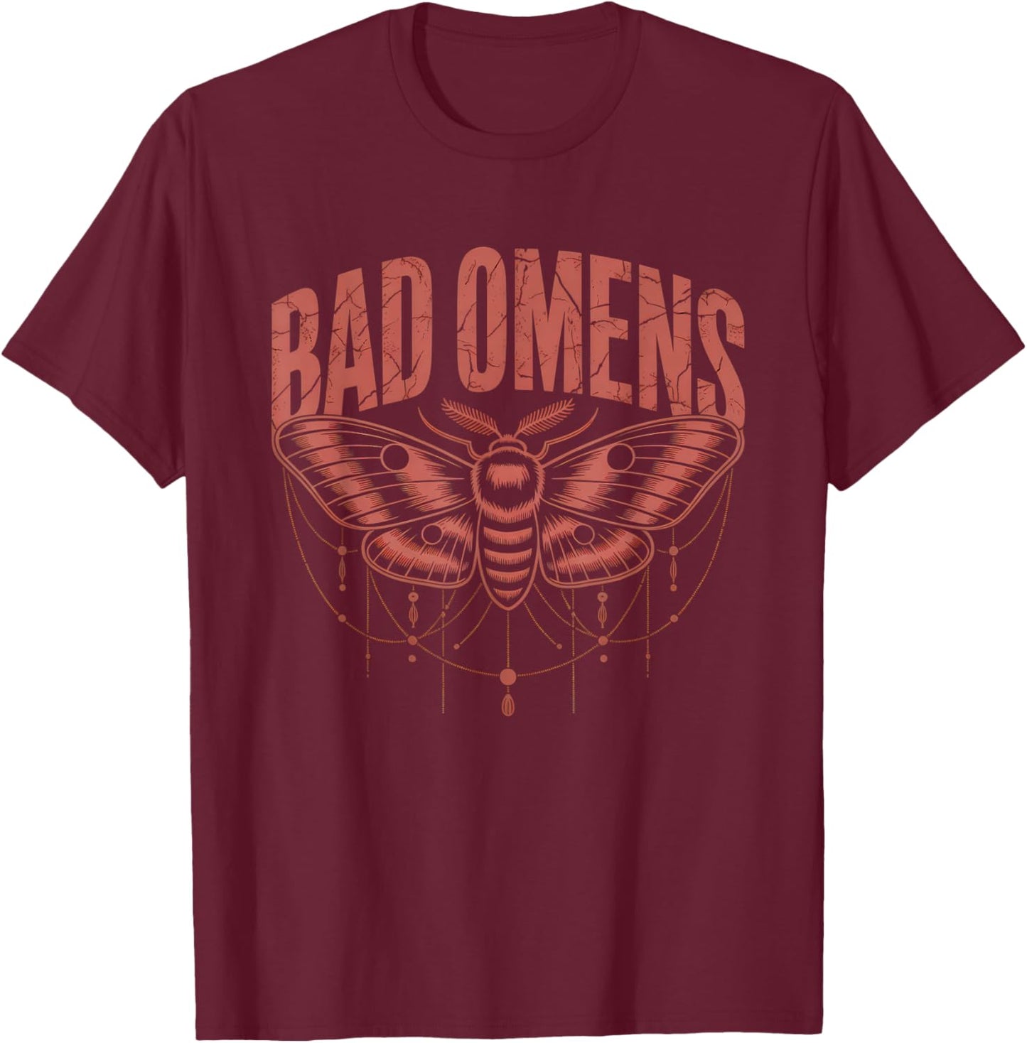Bad Omens Moth Myth Superstitions Women Men Kids T-Shirt - T-Shirt | Maroon