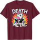 Funny Rainbow Unicorn, Death Metal Rainbow apparel T-Shirt - T-Shirt | Maroon