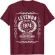 Divertido 1974 50 cumpleaños 50 años hombre mujer T-Shirt - T-Shirt | Maroon