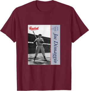 Joe Dimaggio_Baseball_025 T-Shirt - T-Shirt | Maroon