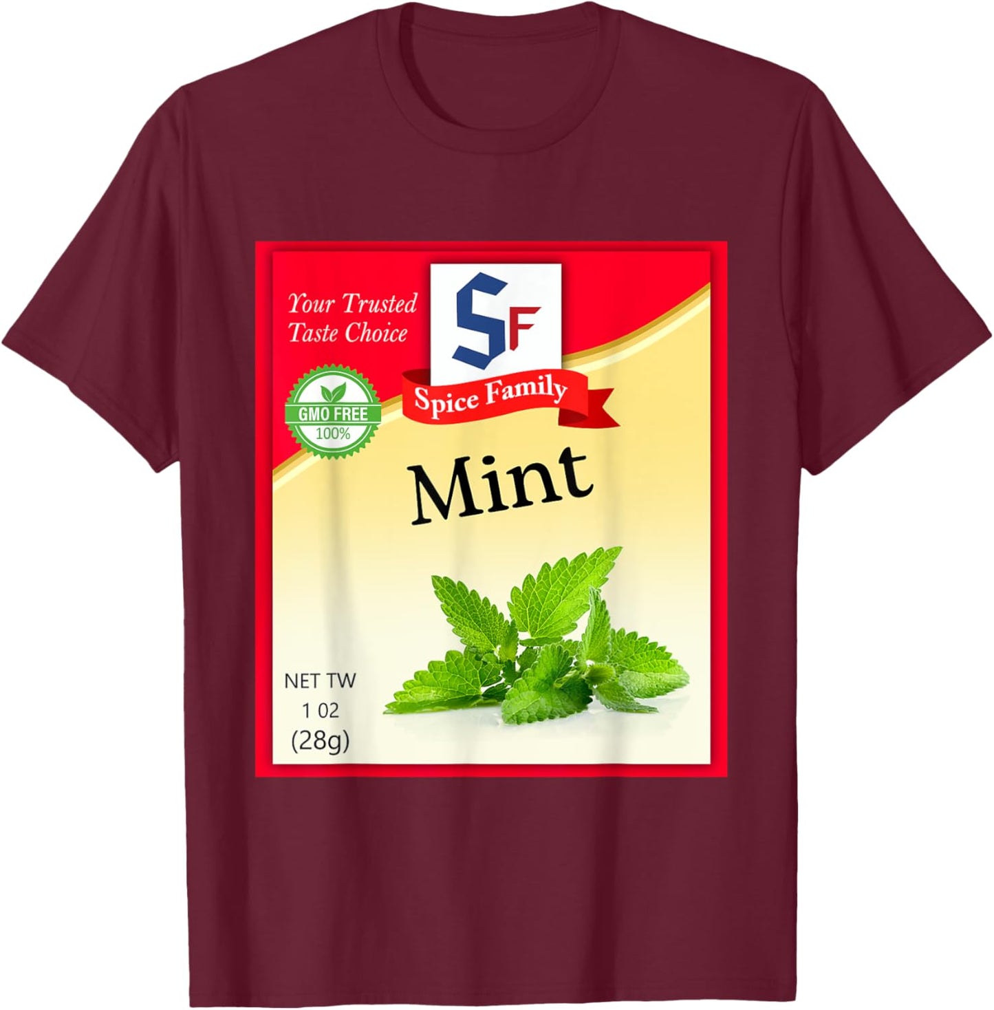 Mint Condiment Costume Holiday Spice Costumes T-Shirt - T-Shirt | Maroon