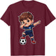Scottish Kid Goal Cartoon Scotland Flag for Kids T-Shirt - T-Shirt | Maroon