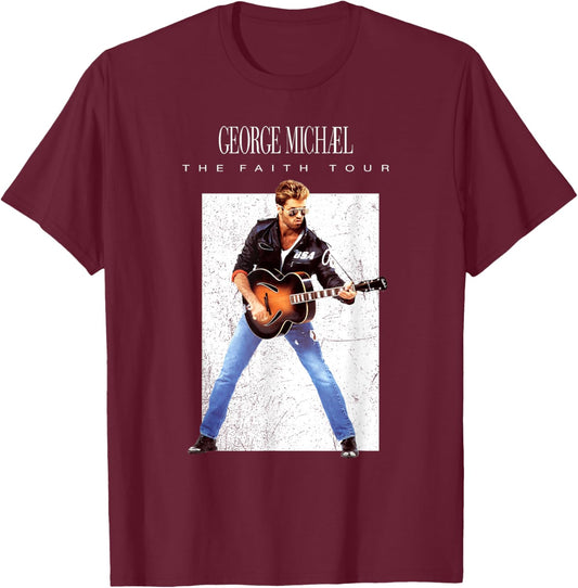Visit George Michael Faith T-Shirt - T-Shirt | Maroon