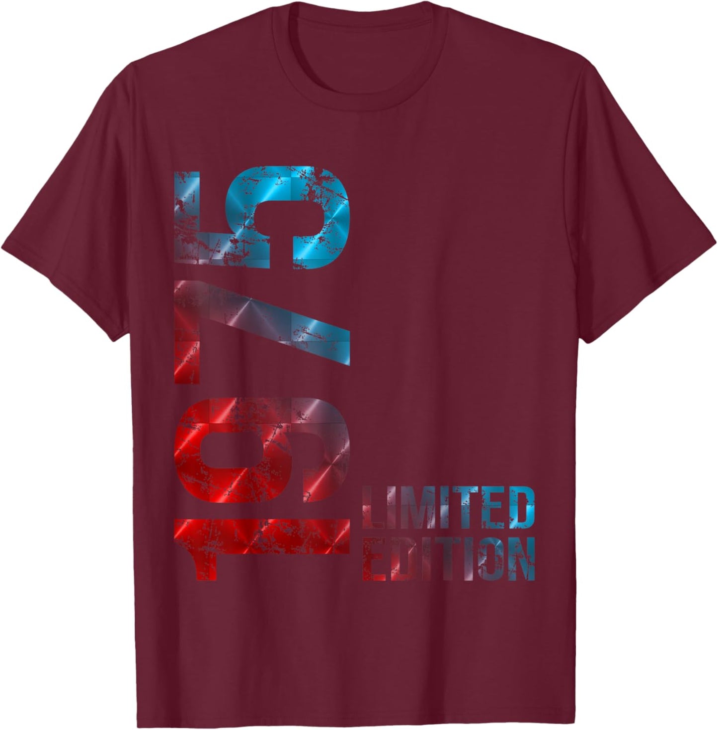 51. Geburtstag Mann Frau 51 Jahre 1975 T-Shirt - T-Shirt | Maroon