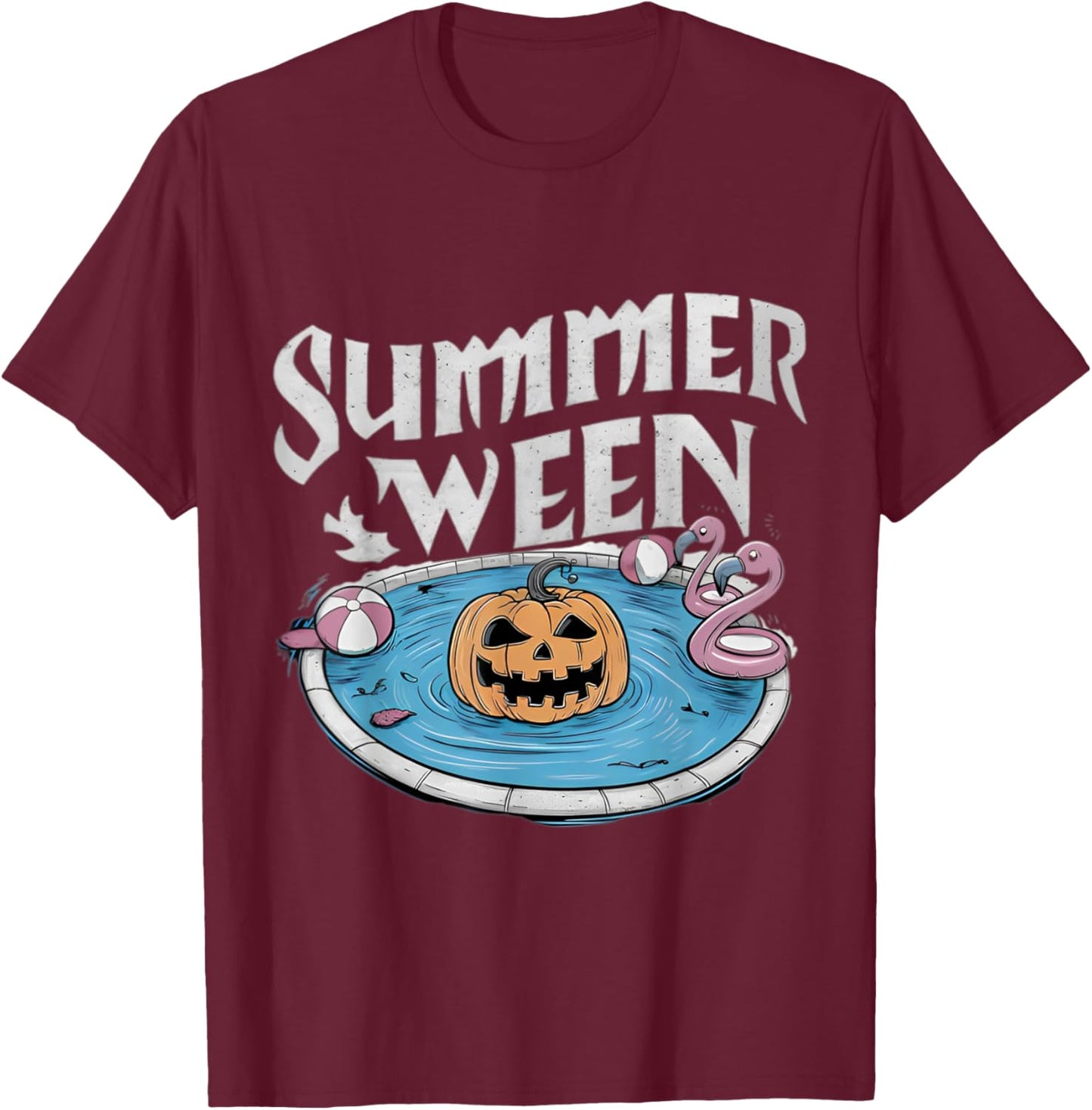 Summerween Halloween Spooky Men Women Kids T-Shirt - T-Shirt | Maroon