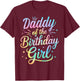 Daddy of The Birthday Tie Dye Colorful Matching Family Dad T-Shirt - T-Shirt | Maroon
