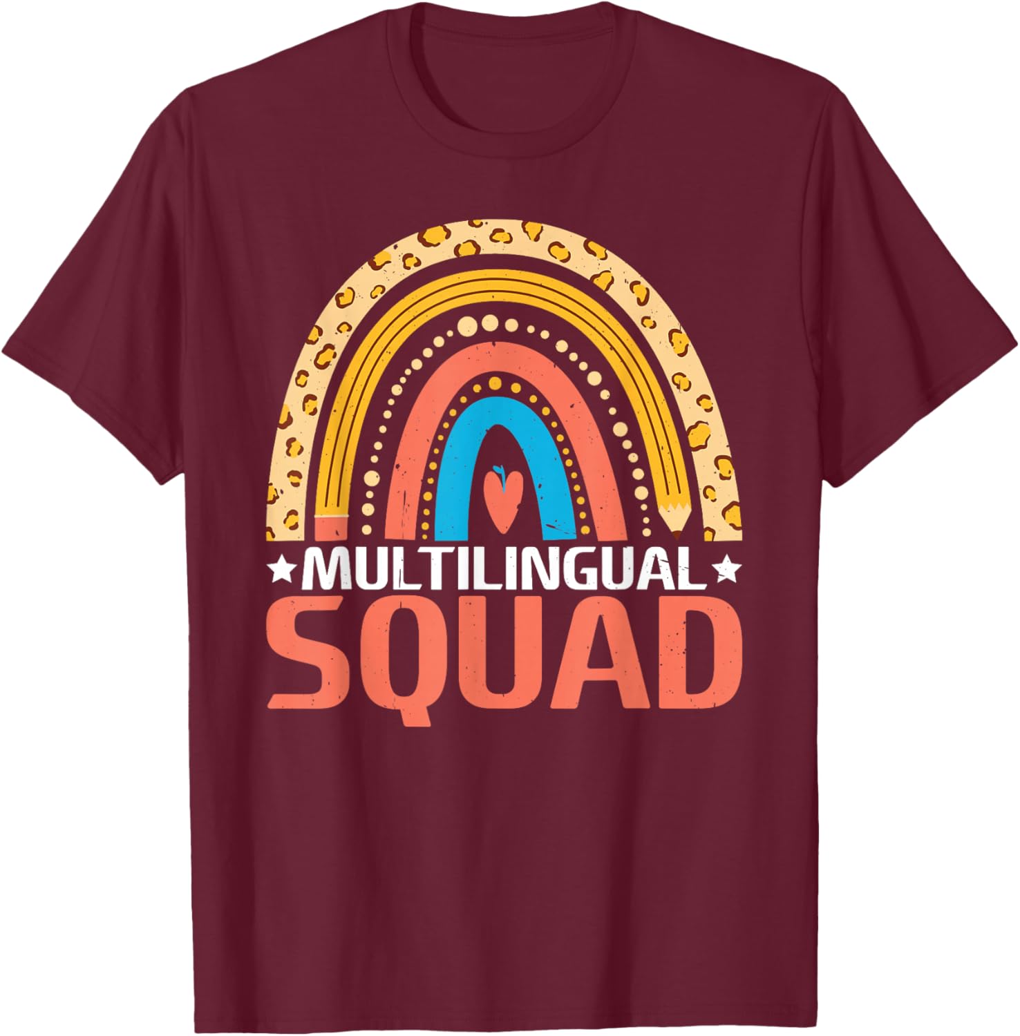 Multilingual Squad T-Shirt - T-Shirt | Maroon