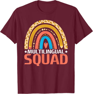 Multilingual Squad T-Shirt - T-Shirt | Maroon