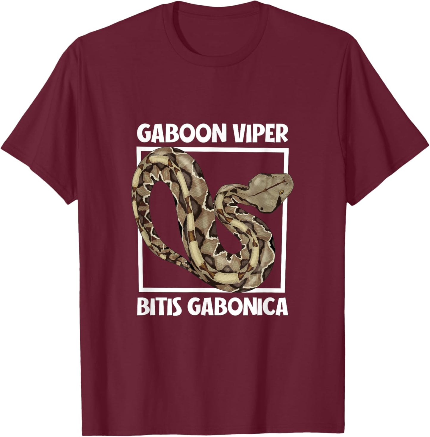 Gaboon Viper T-Shirt - T-Shirt | Maroon