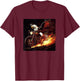 Schönes Adler-Motorrad in Feuer und Flammen T-Shirt - T-Shirt | Maroon