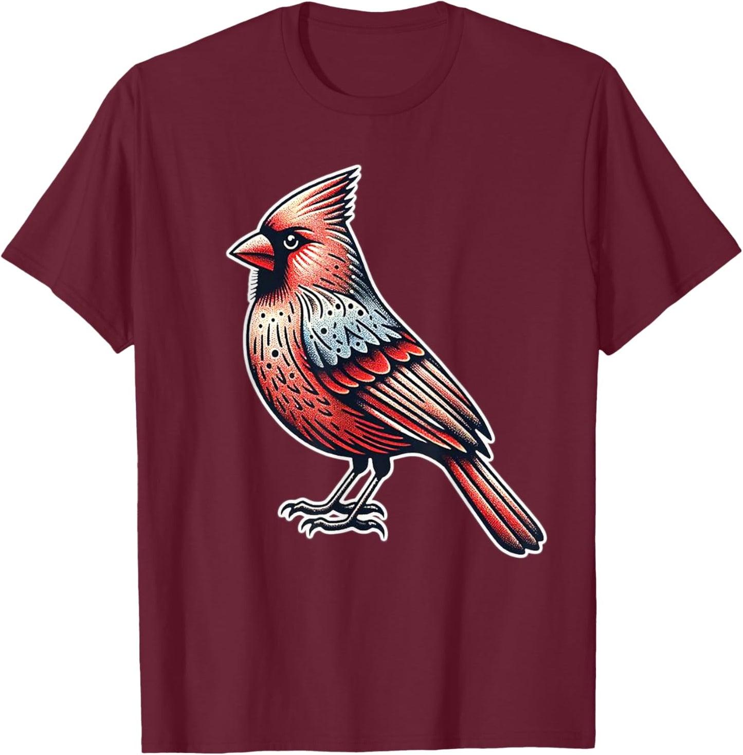 Cardinal Bird T-Shirt - T-Shirt | Maroon