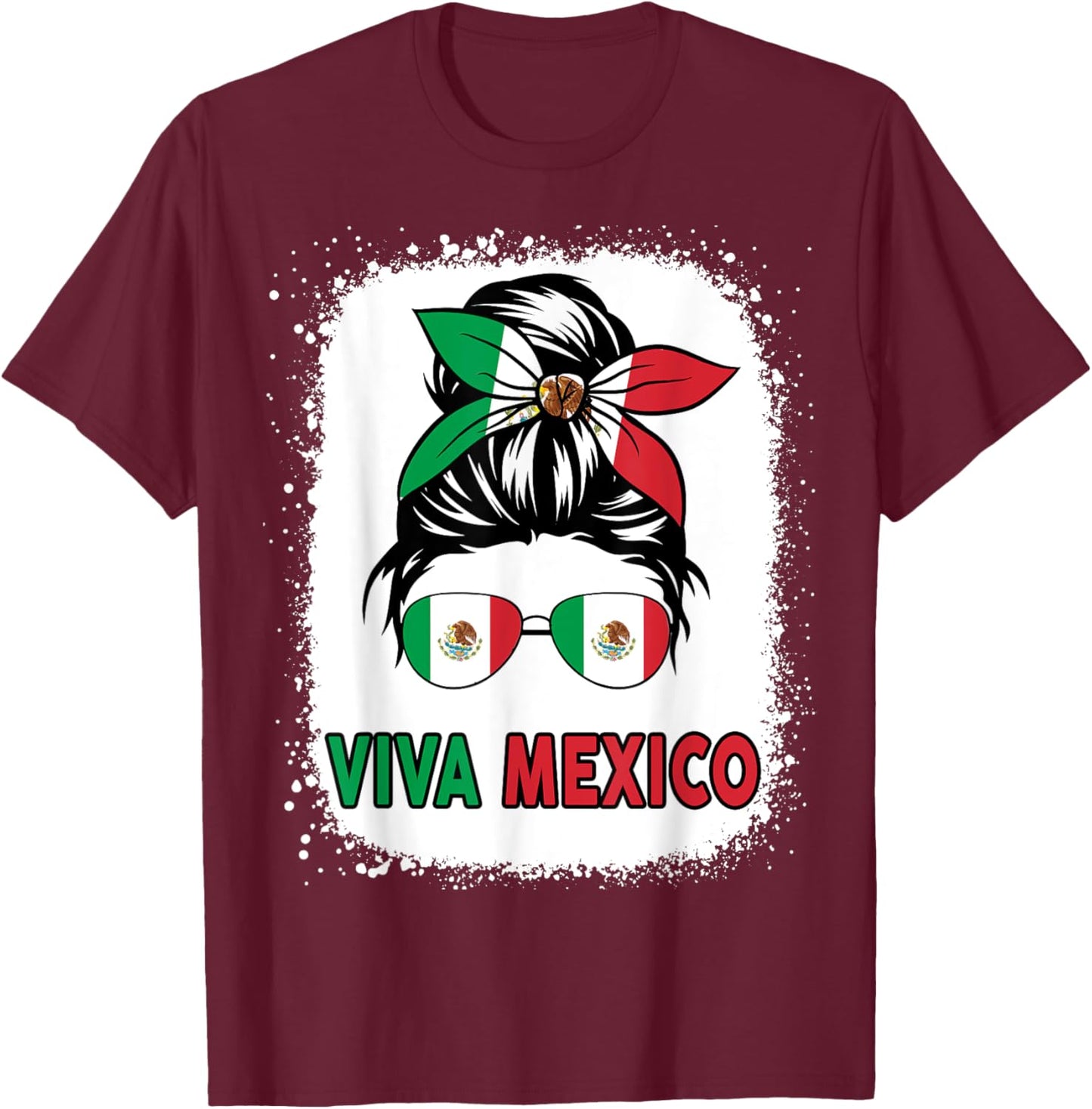 Viva Mexico Women Girl Cinco De Mayo Funny Mexican T-Shirt - T-Shirt | Maroon