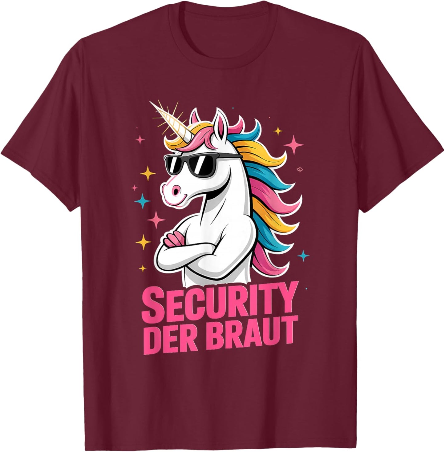 Security Der Braut Junggesellenabschied JGA T-Shirt - T-Shirt | Maroon