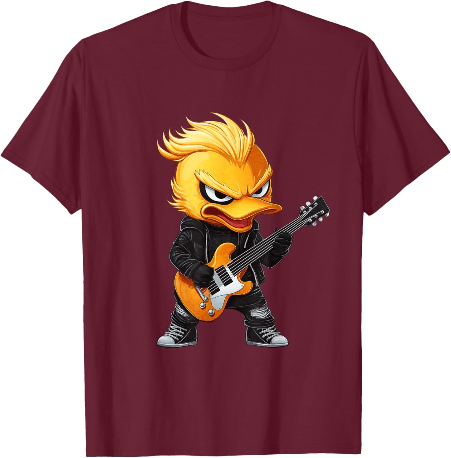 Heavy Metal Duck T-Shirt - T-Shirt | Maroon