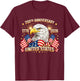 250 Years American Anniversary 1776–2026 USA-Flagge T-Shirt - T-Shirt | Maroon