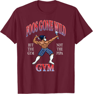 Foos Gone Wild – Hit The Gym Navy T-Shirt - T-Shirt | Maroon