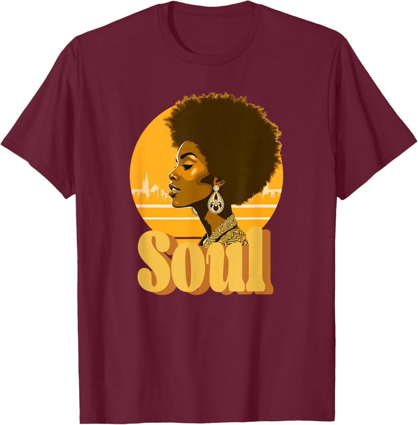 I Love 70's 80's Funk Soul Music T-Shirt - T-Shirt | Maroon