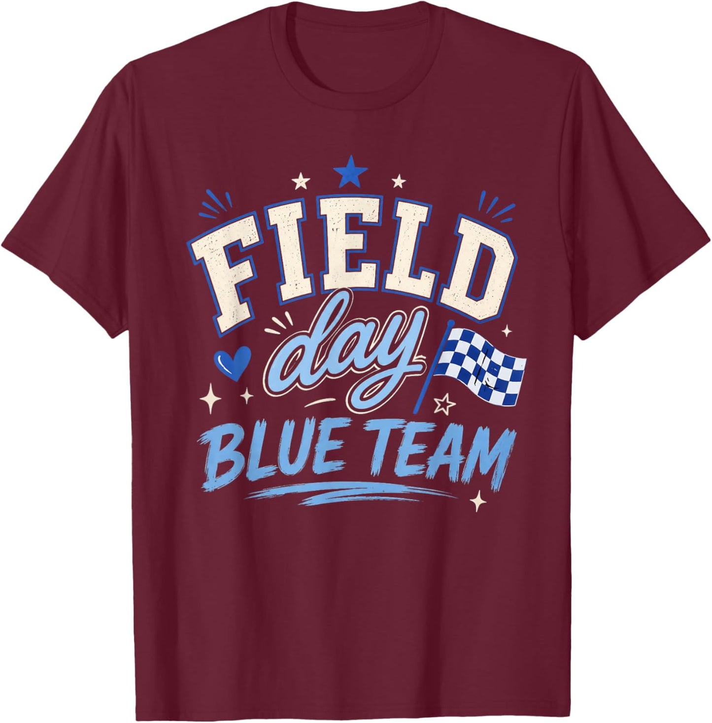 Field Day 2026 Blue Team Field Trip Color Team Teacher T-Shirt - T-Shirt | Maroon