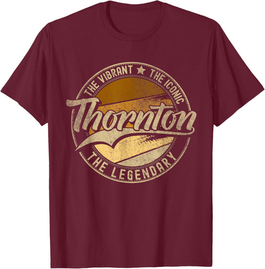 Thornton CO | Colorado | Vintage Distressed T-Shirt - T-Shirt | Maroon