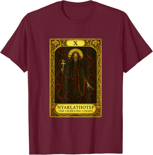 Nyarlathotep Miskatonic Lovecraftscher Kosmischer Horror T-Shirt - T-Shirt | Maroon