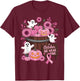 in October We Wear Pink Pumpkin Ghost Breast Cancer Survivor T-Shirt - T-Shirt | Maroon