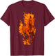 Fire Horse Chinese New Year 2026 Moon Star Sign Festival T-Shirt - T-Shirt | Maroon